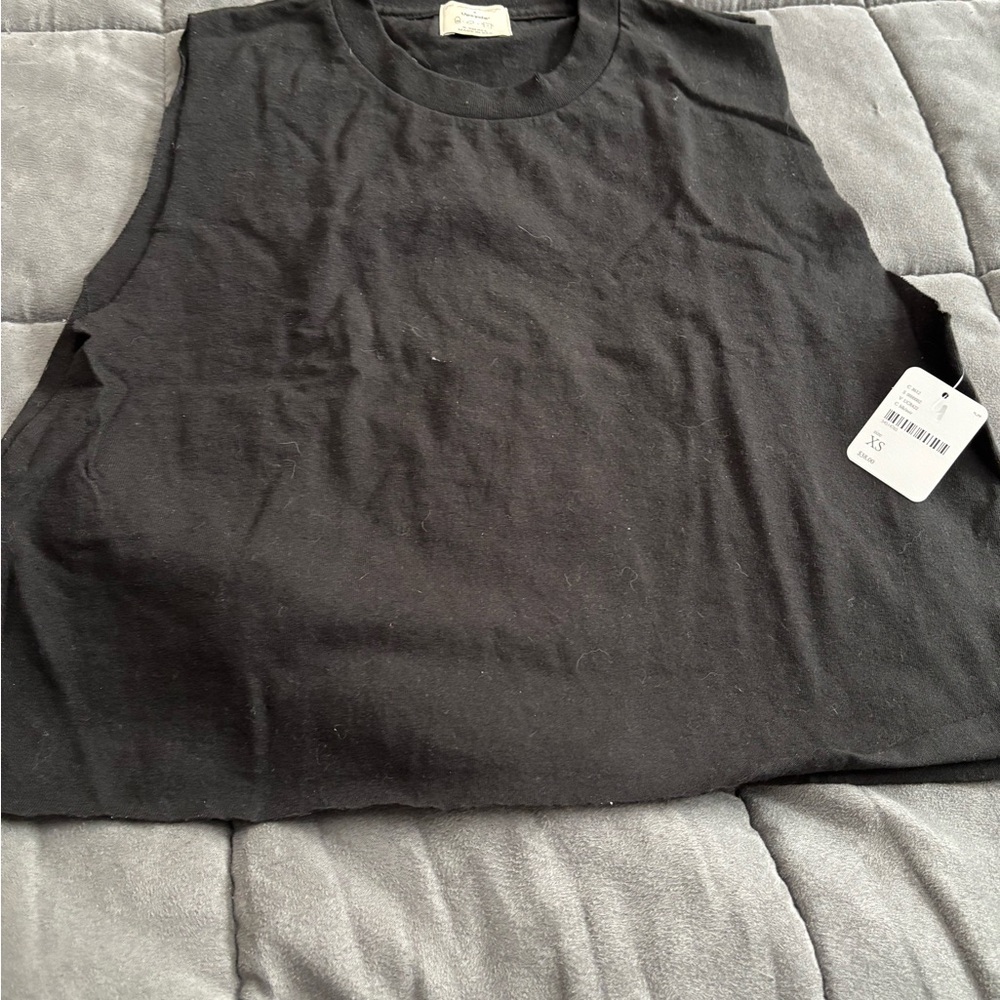 Free People Black Sleeveless Tank Top